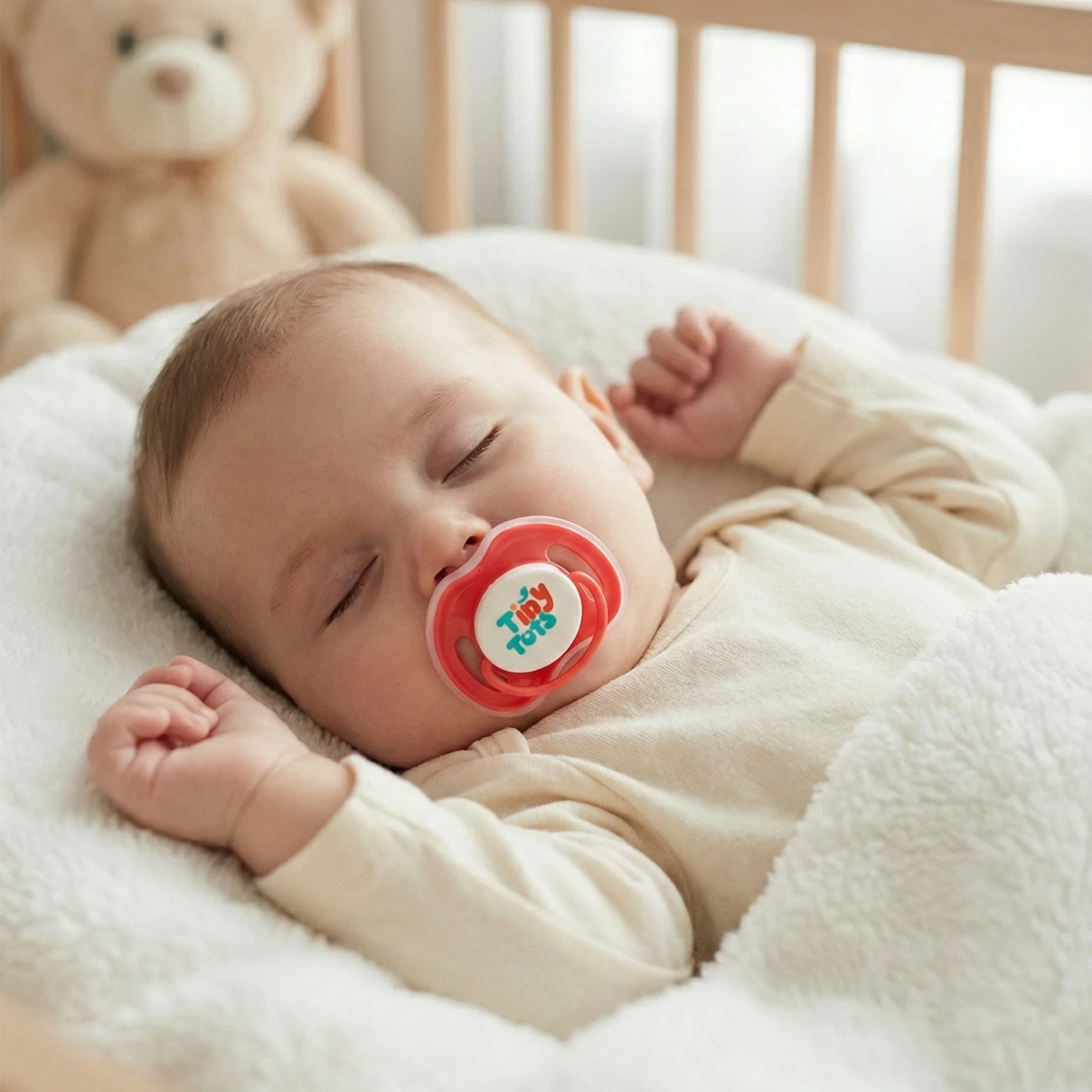 Tiny Tots Baby Pacifiers - Pink (Packet of 2) - Image 2