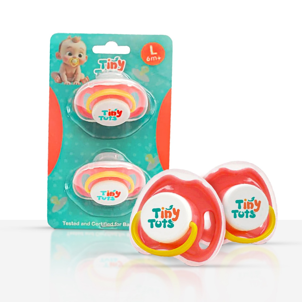 Tiny Tots Baby Pacifiers - Pink (Packet of 2)