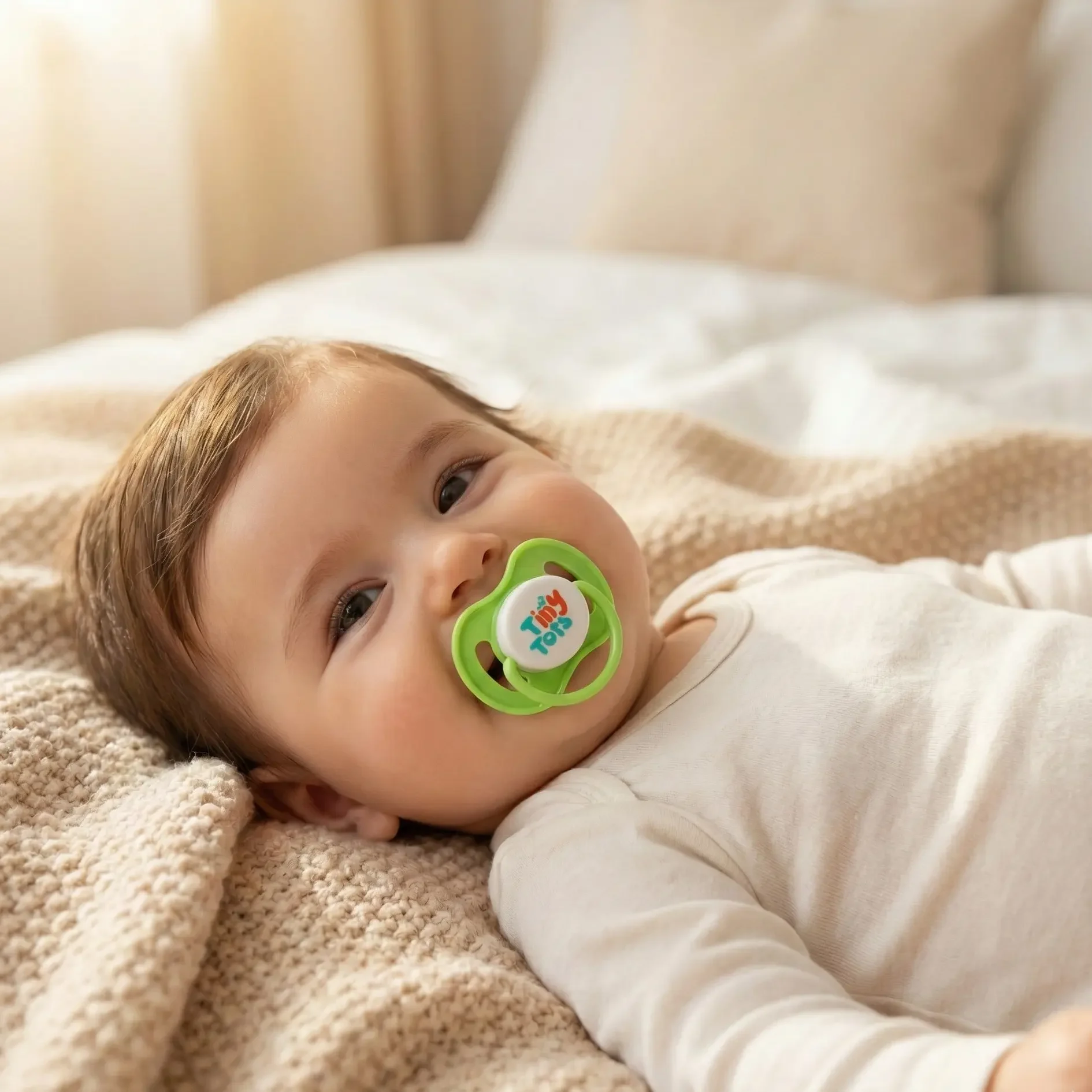 Tiny Tots Baby Pacifiers - Green (Packet of 2) - Image 2